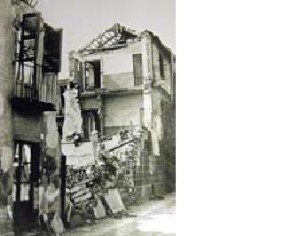 via San Rocchetto 13 e 15 dopo i bombardamenti